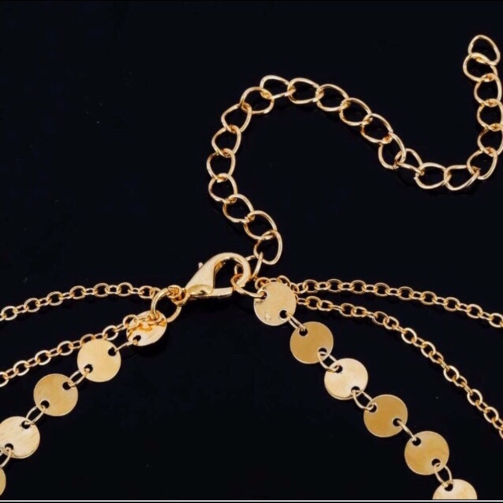 Gold Dainty 18KGP Delicate Layer Choker Necklace - Picture 6 of 7